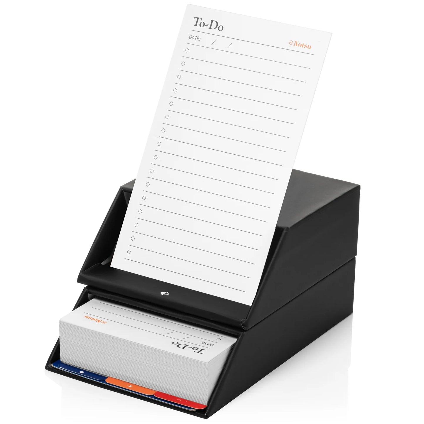 Centre Rise To-Do Card Stand & Box Set - Black
