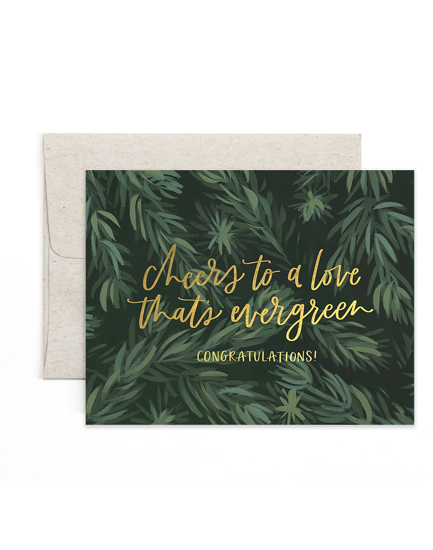 Evergreen Wedding Greeting Card