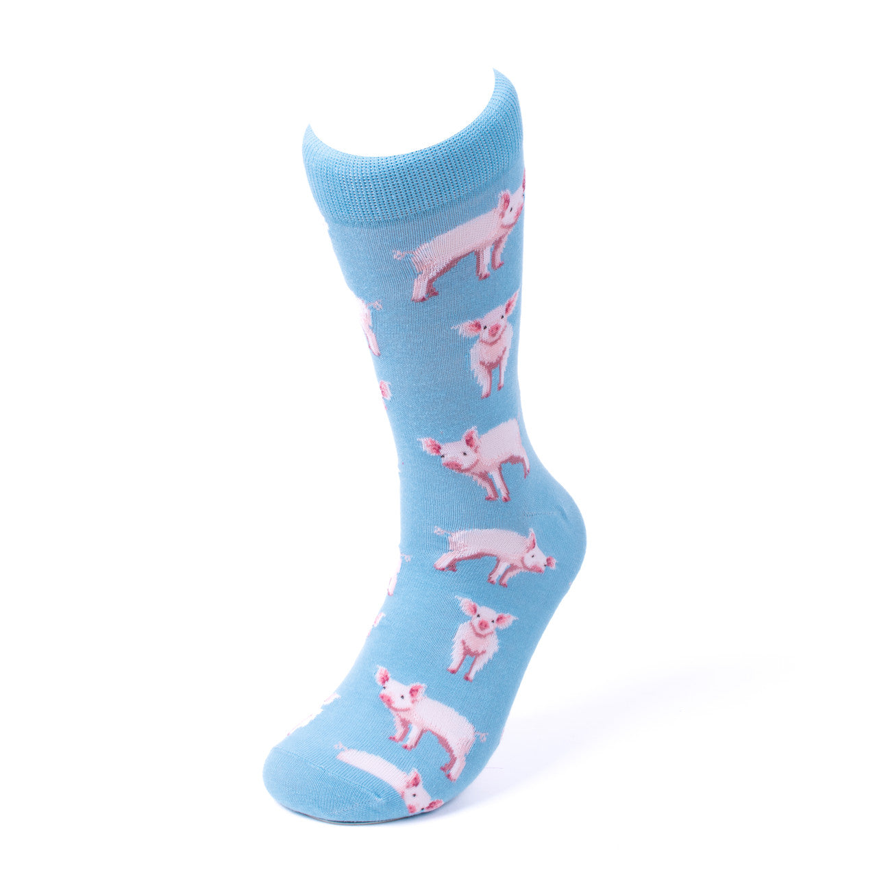 Pink Pigs Socks - Blue