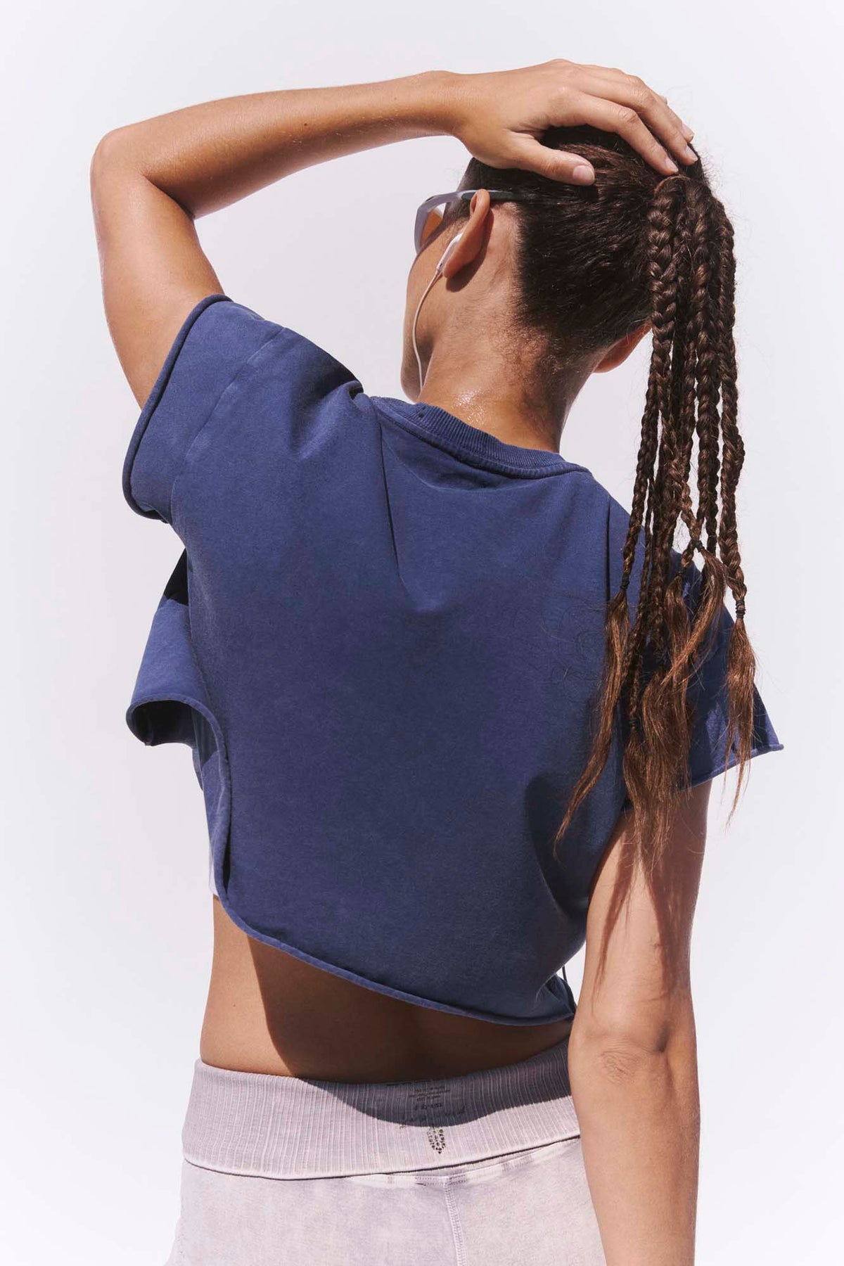 Hot Shot Cropped Tee - True Navy