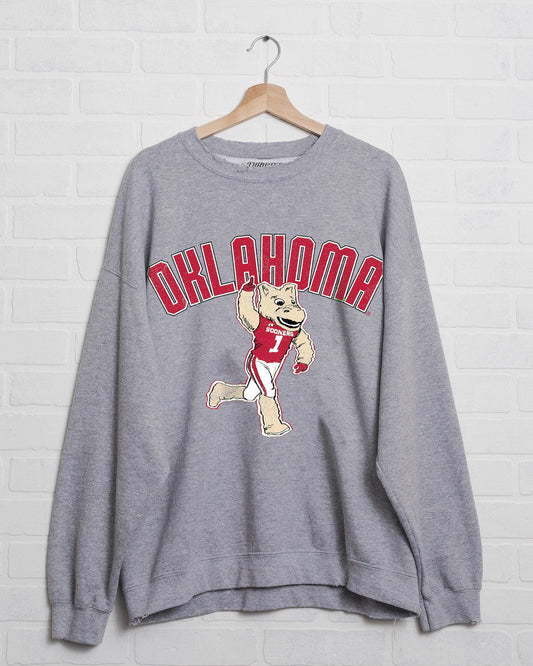 OU Sooners Cartoon Mascot Puff Thrifted Sweatshirt