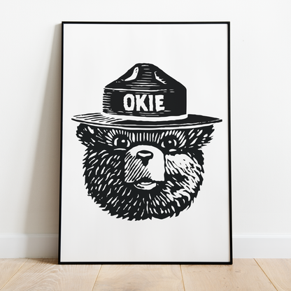 Okie the Bear Print