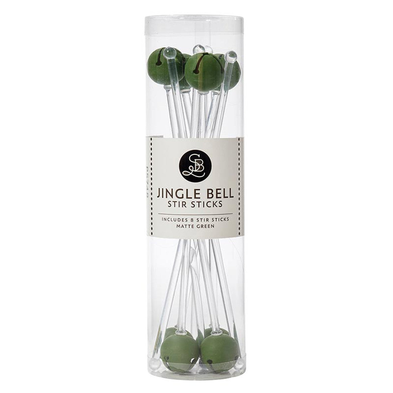 Matte Green Jingle Bell Stir Stick