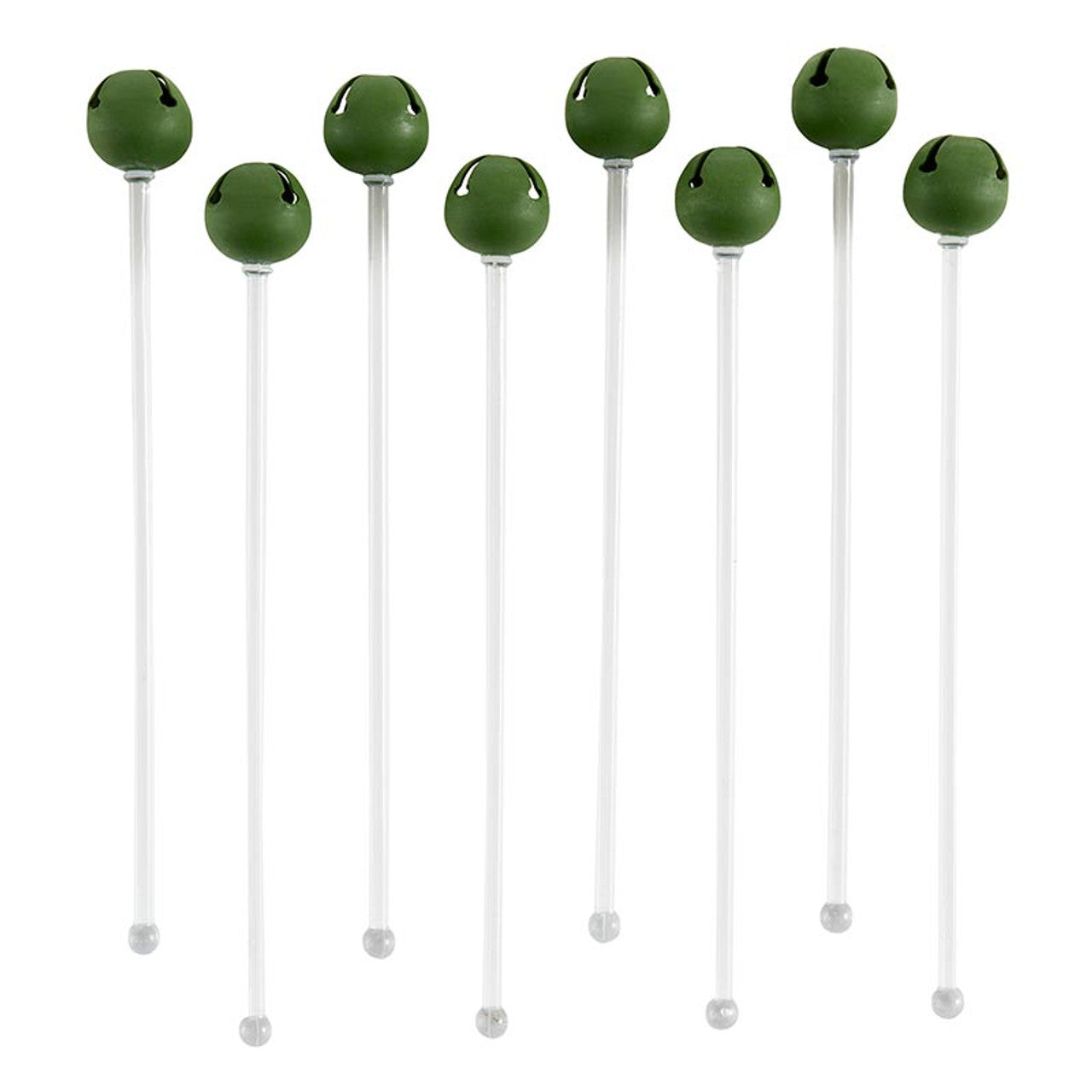 Matte Green Jingle Bell Stir Stick