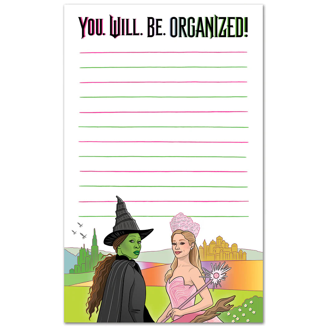 Feeling Wicked Notepad Notepad : Wicked You Will Be Organized – Blue Seven