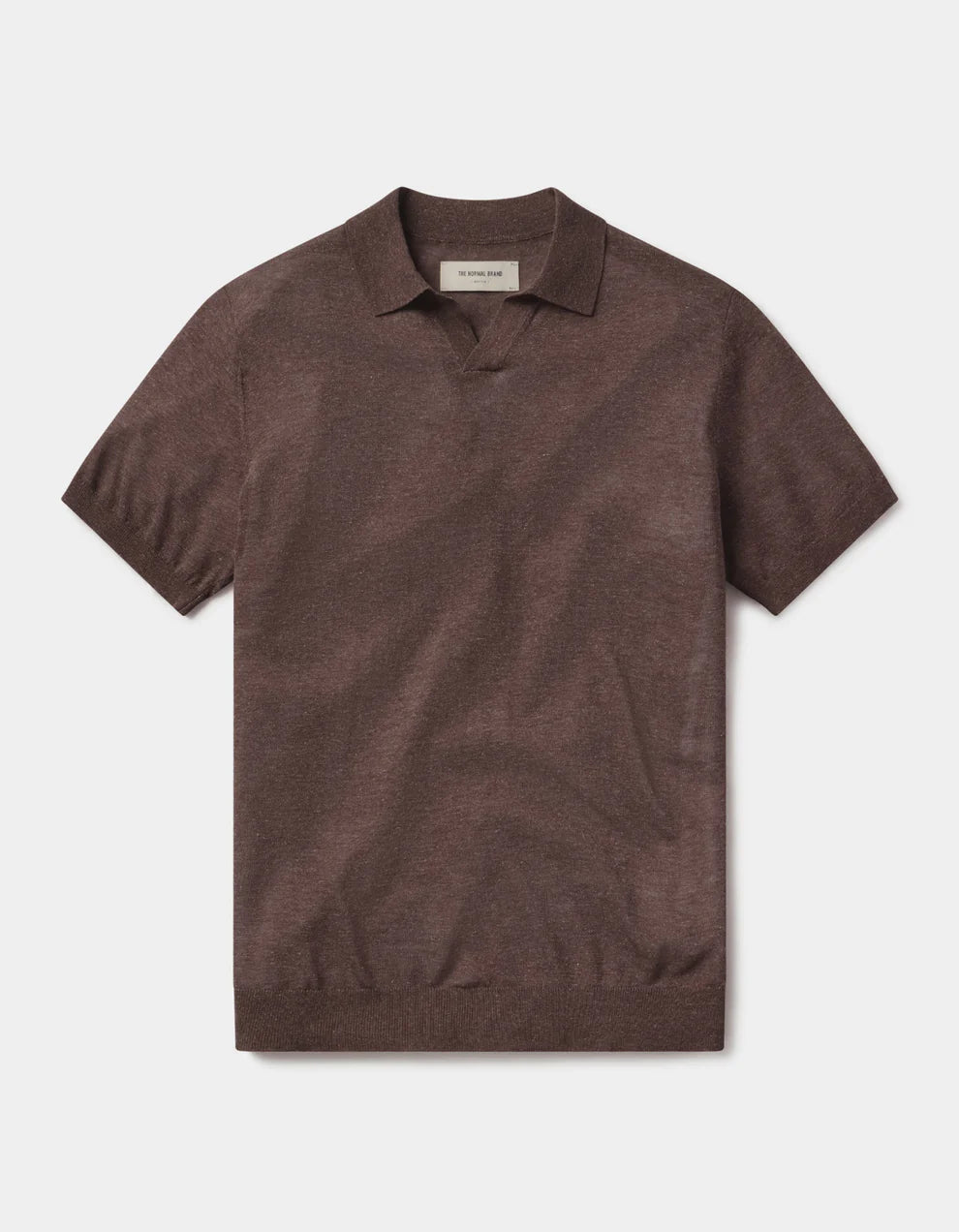 Summer Linen Blend Polo - Espresso