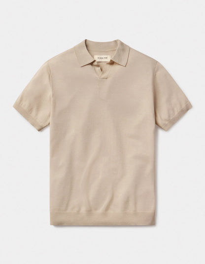 Summer Linen Blend Polo - Jute