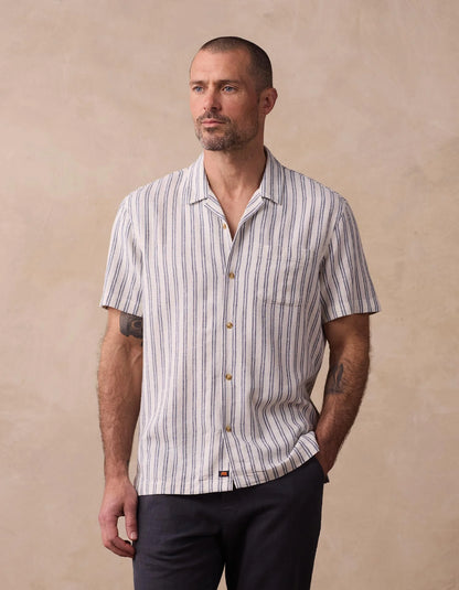 Freshwater Camp Shirt - Vintage Blue Stripe
