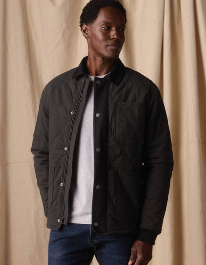 James Canvas Quilted Lodge Jacket - Phantom Black