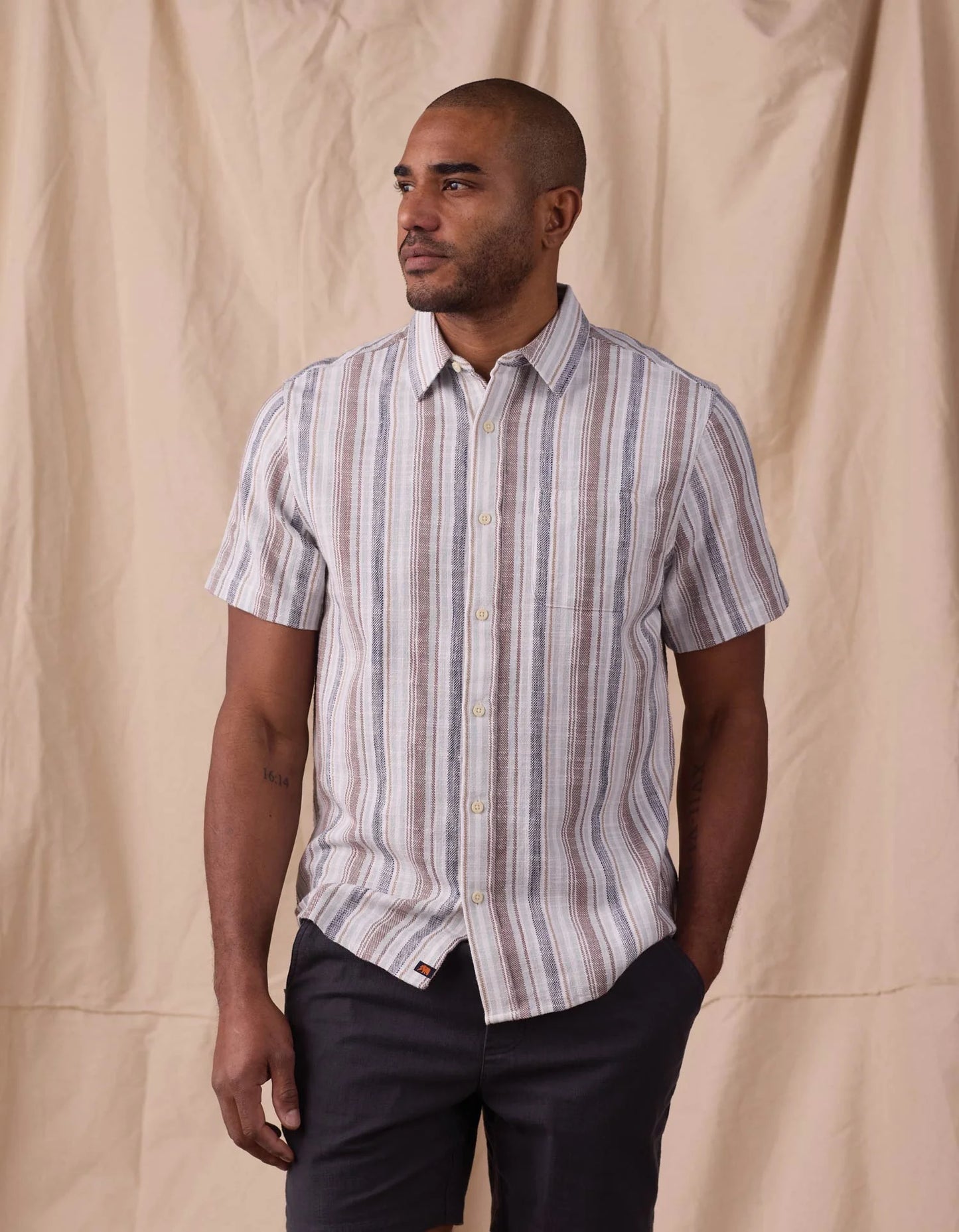 Freshwater Button Up Shirt - Misty Harbor Stripe