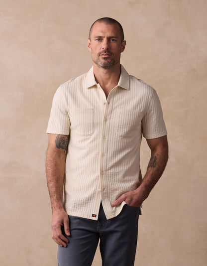 Knit Getaway Button Up - Stone