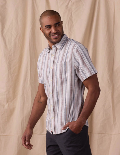 Freshwater Button Up Shirt - Misty Harbor Stripe