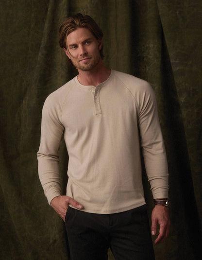 Puremeso Everyday Henley - Pumice