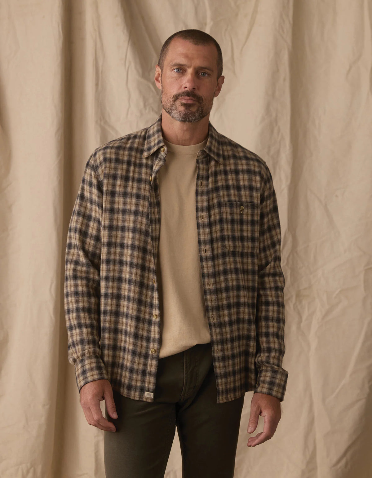 Hudson Double Brushed Flannel - Toasted Chestnut Plaid