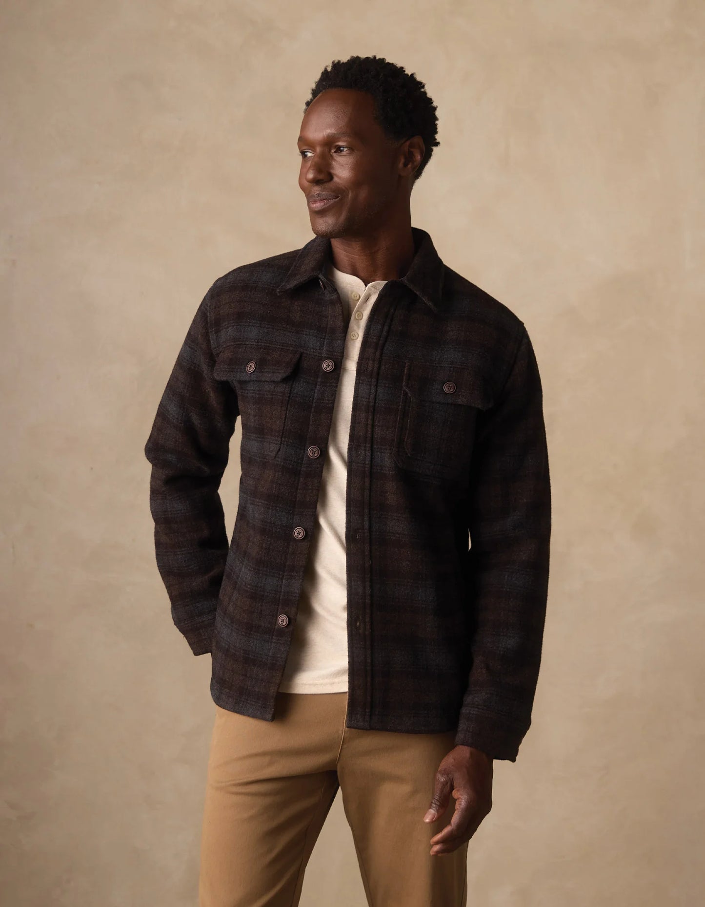 Brightside Flannel Lined Jacket - Brown Plaid