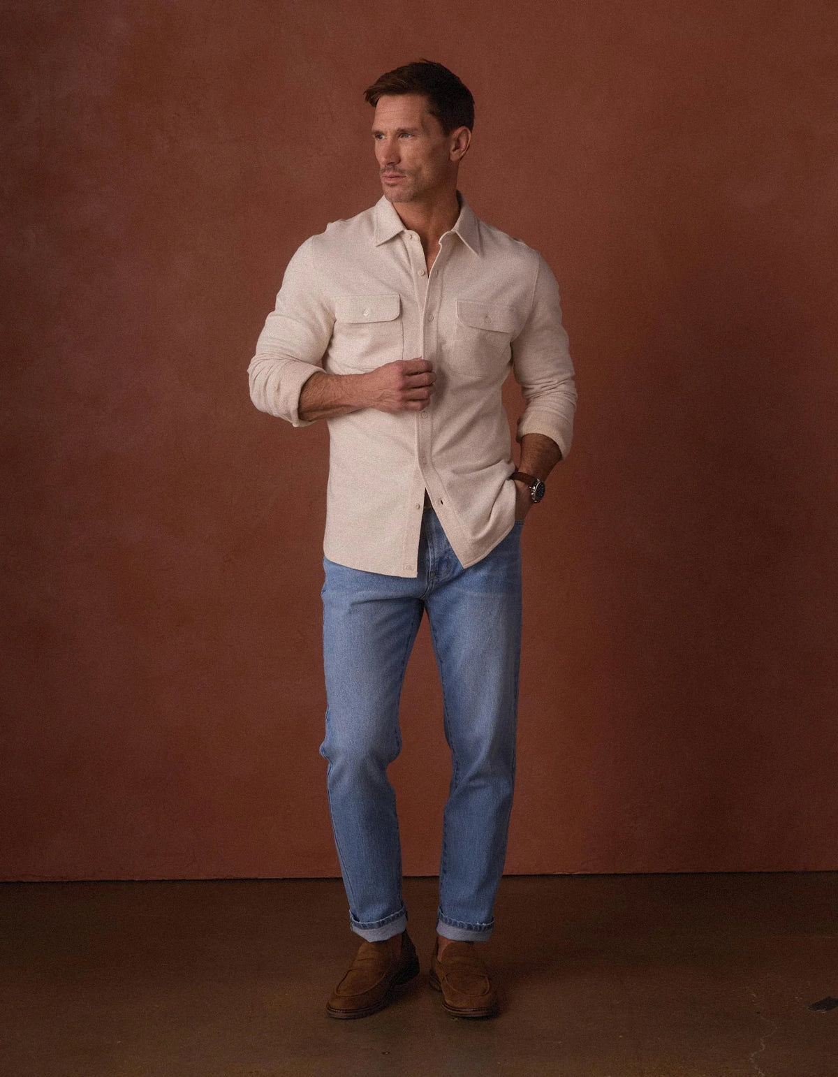 Textured Knit Shirt - Birch