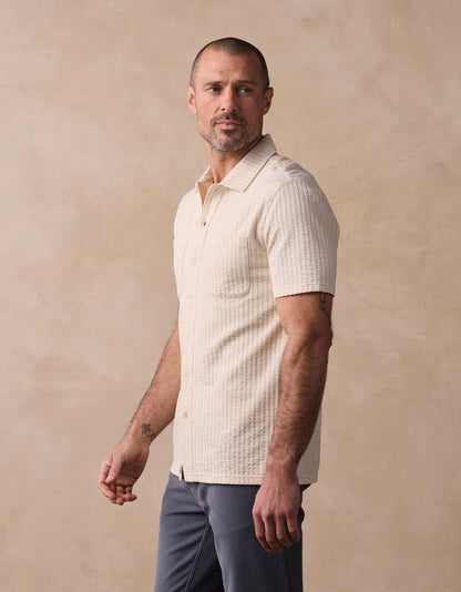 Knit Getaway Button Up - Stone