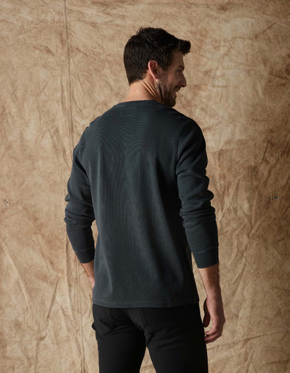 Vintage Thermal Henley - Shadow