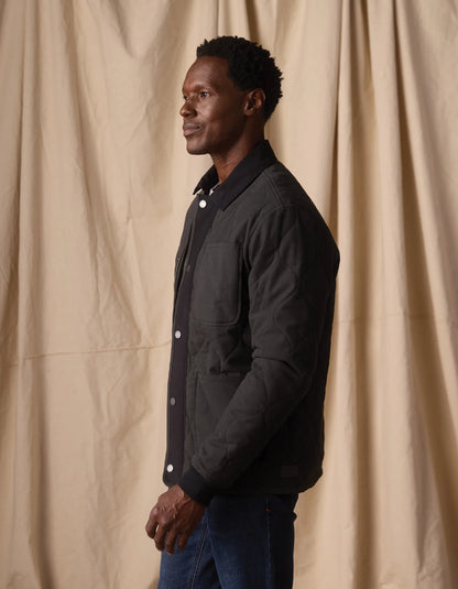 James Canvas Quilted Lodge Jacket - Phantom Black