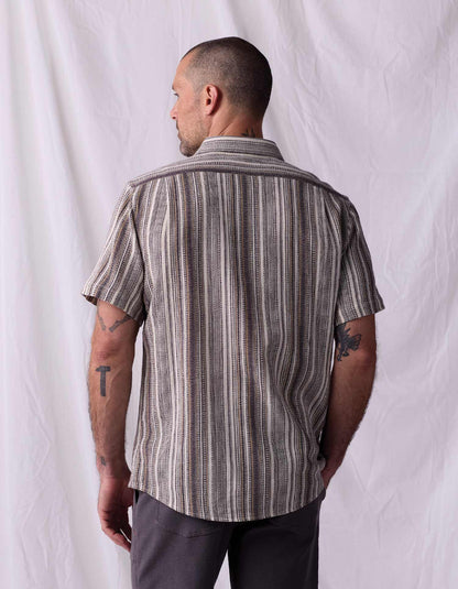 Freshwater Button Up Shirt - Sandy Shore Stripe