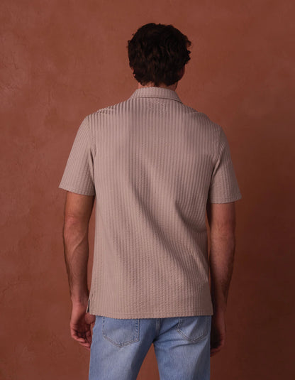 Knit Getaway Button Up - Taupe