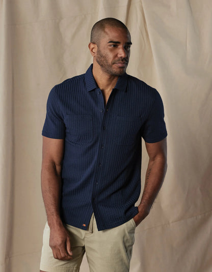 Knit Getaway Button Up - Navy