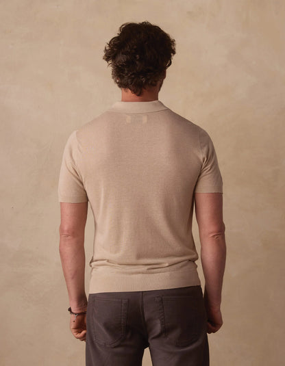 Summer Linen Blend Polo - Jute