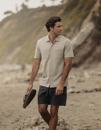 Knit Getaway Button Up - Taupe