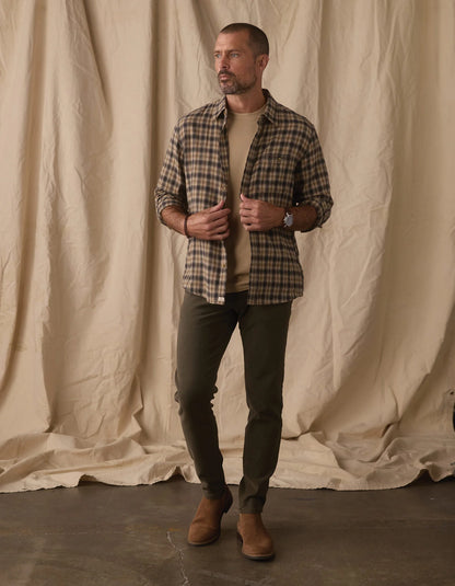 Hudson Double Brushed Flannel - Toasted Chestnut Plaid
