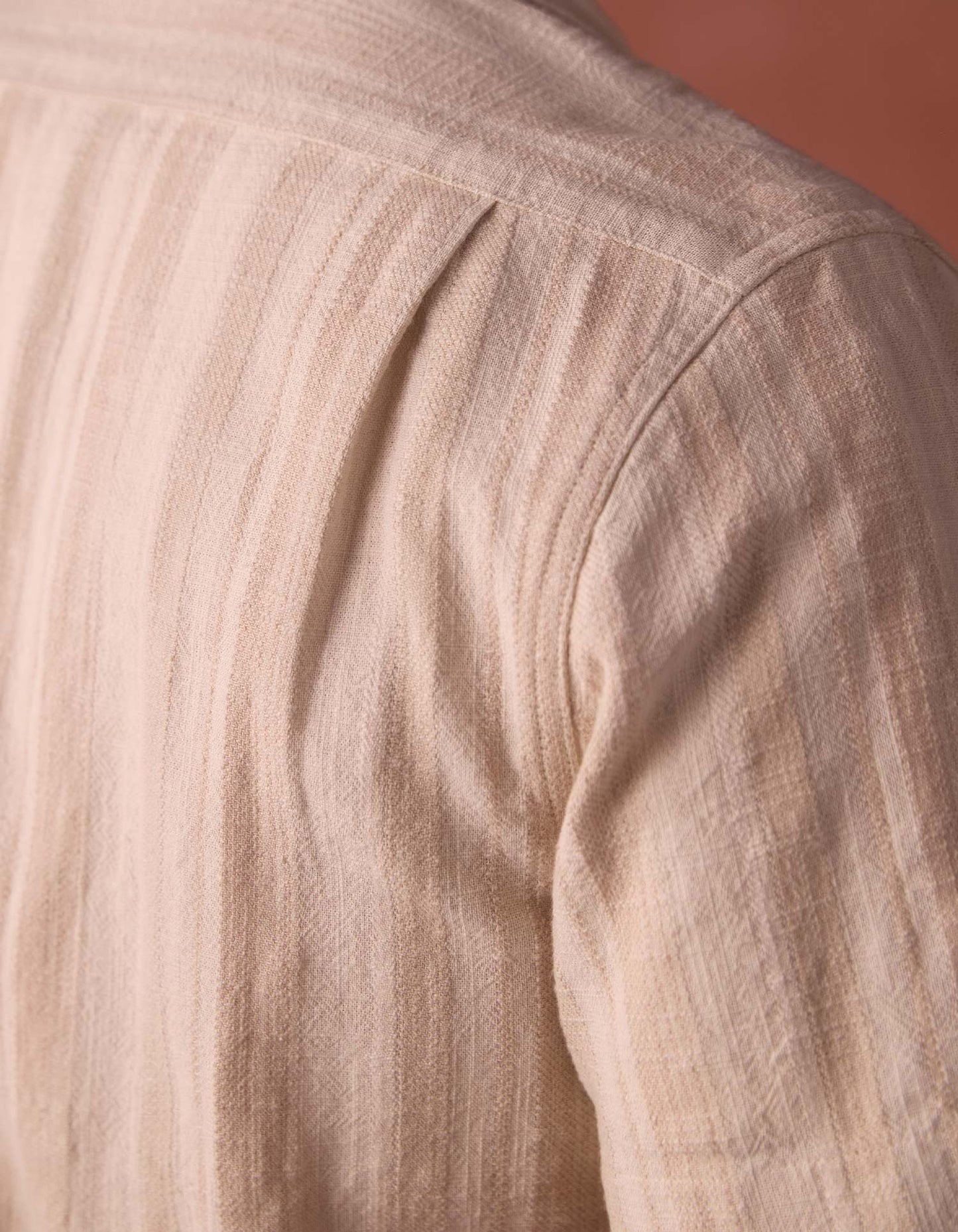 Freshwater Button Up Shirt - Sandstone Stripe