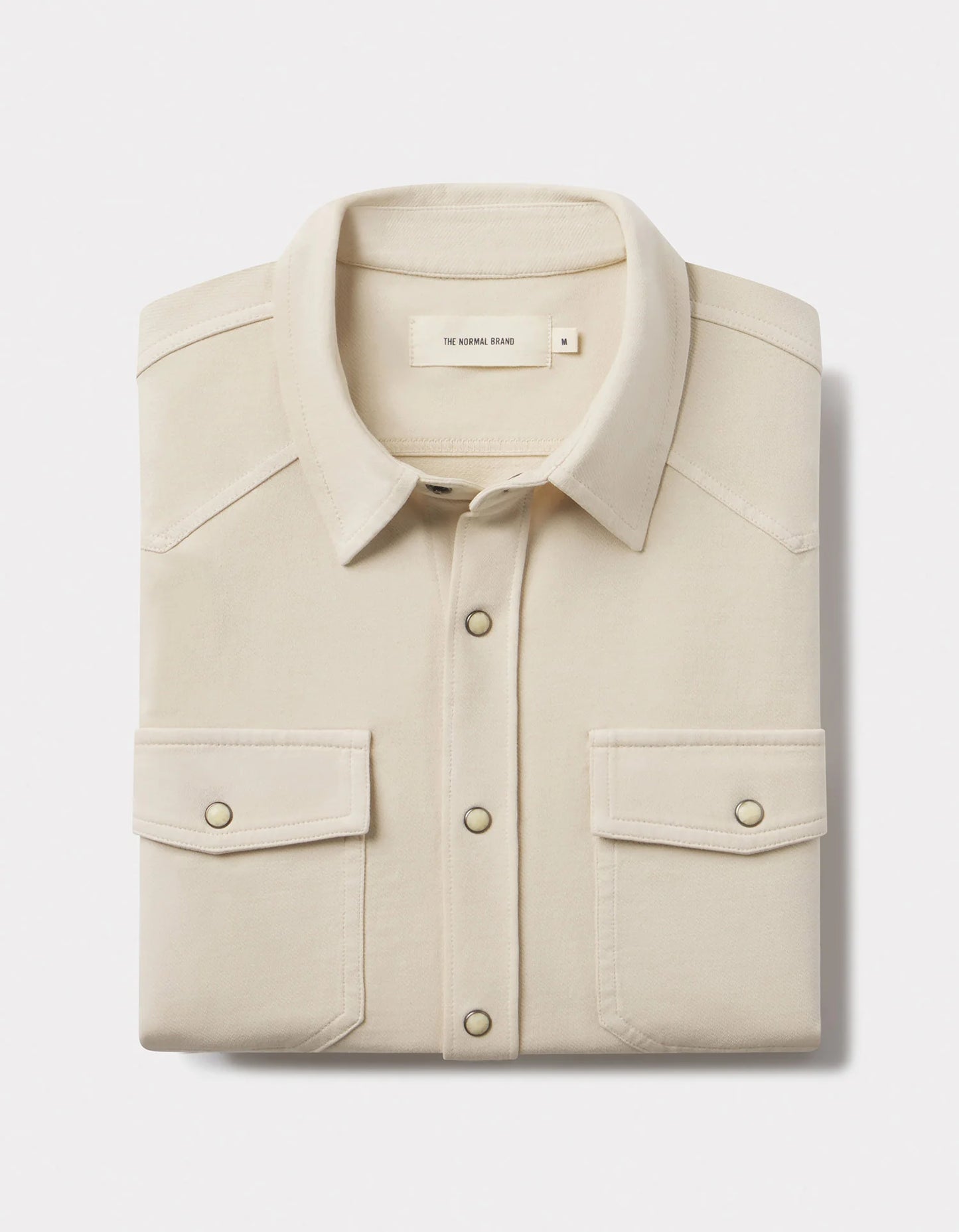 Tentoma Stretch Vintage Button Up - Bone