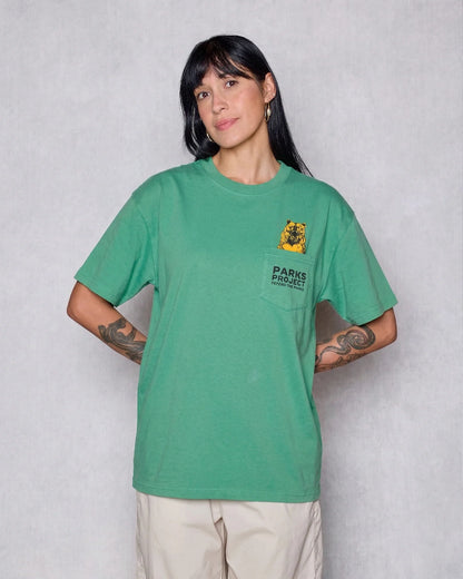 Defend the Parks Bear Pocket Tee - Sage