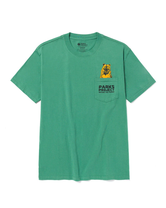 Defend the Parks Bear Pocket Tee - Sage