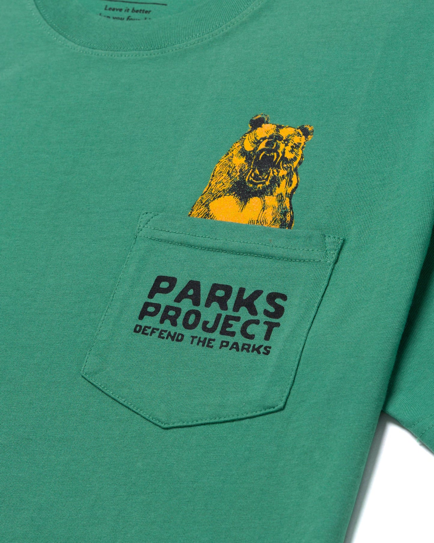 Defend the Parks Bear Pocket Tee - Sage