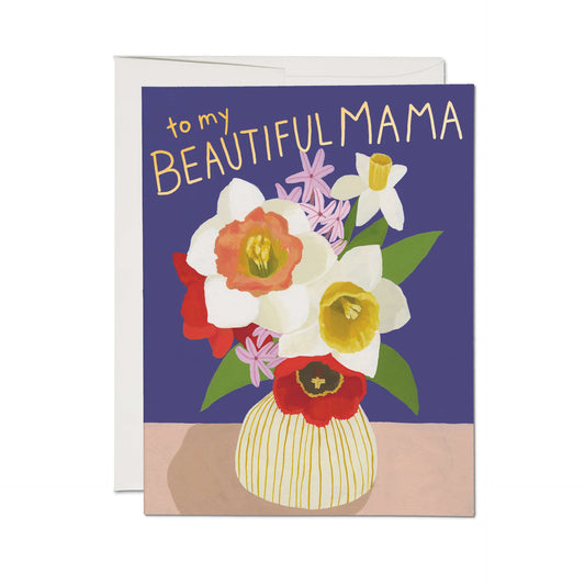Beautiful Mama Vase Greeting Card
