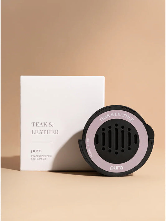 Pura Car Diffuser Refill - Teak & Leather