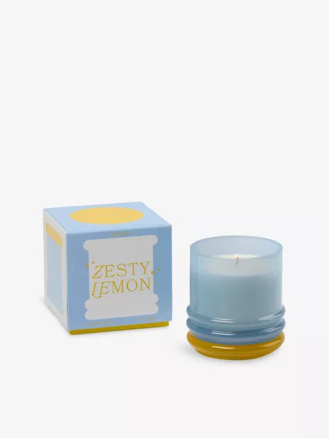 7oz Stacked Glass Candle - Zesty Lemon