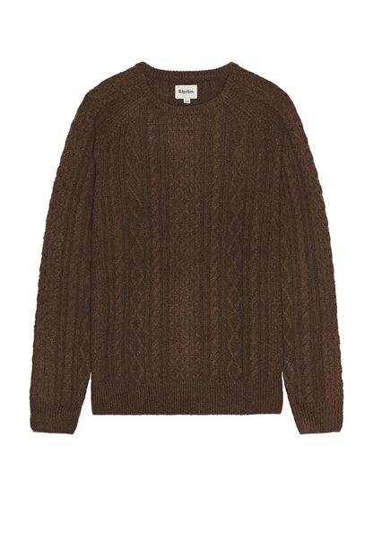 Mohair Fishermans Knit Sweater - Chocolate