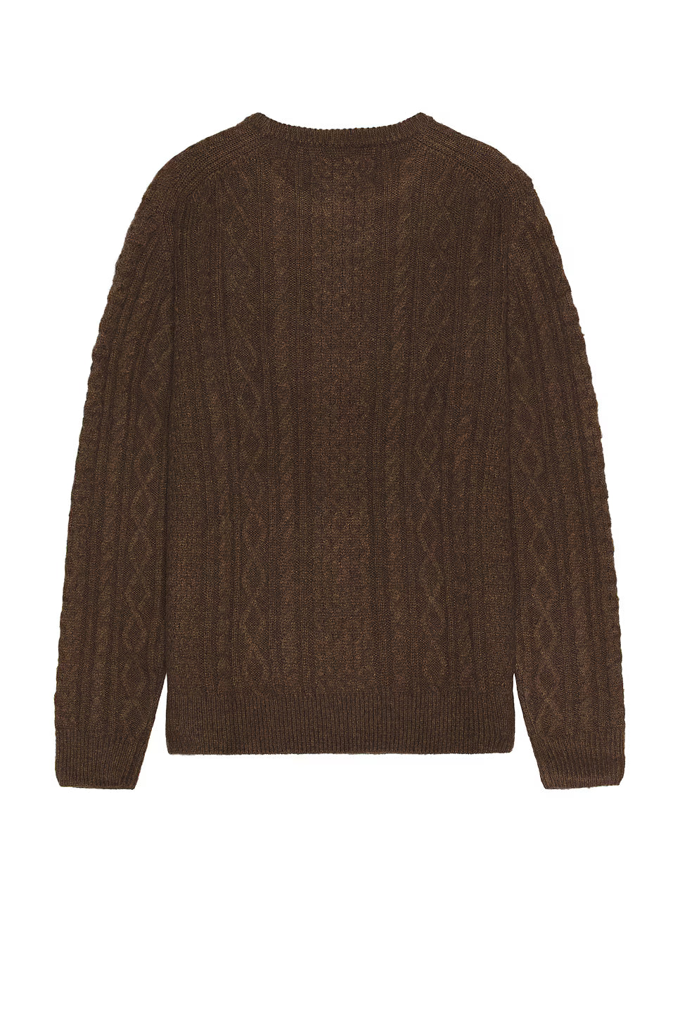Mohair Fishermans Knit Sweater - Chocolate