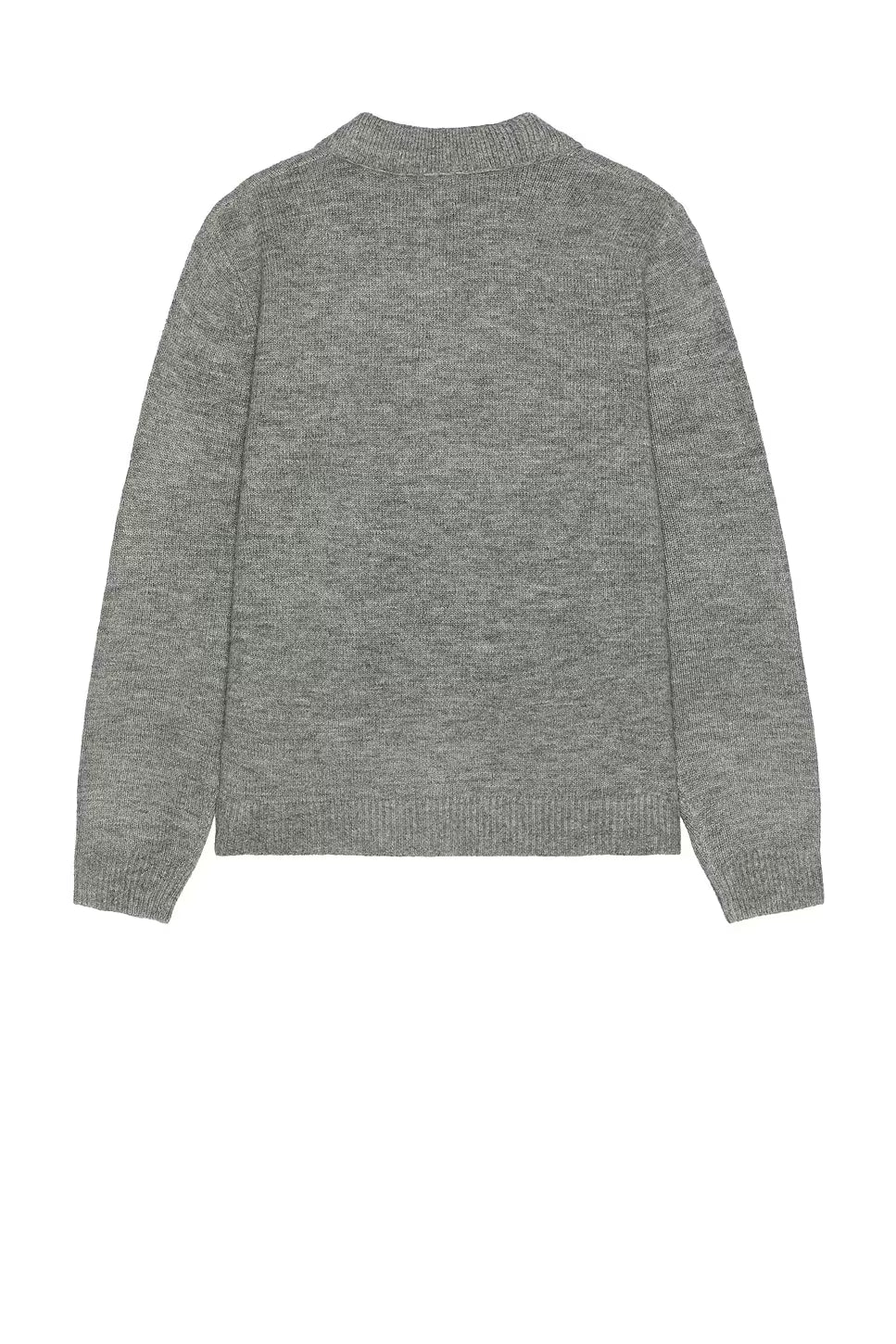 Mohair Whip Stitch Knit Shirt - Grey