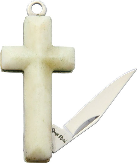 Cross Knife White Smooth Bone