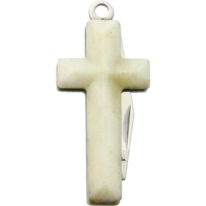 Cross Knife White Smooth Bone