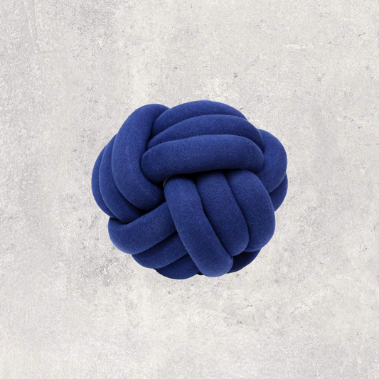 Knot Cushion - Federal Blue Mel