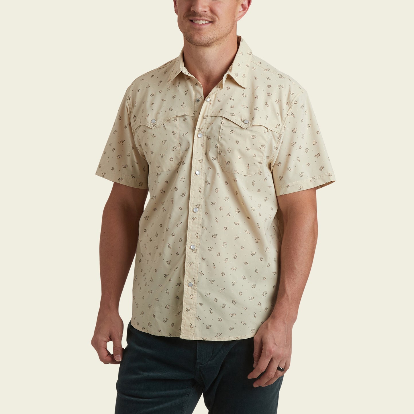 FINAL SALE - Open Country Tech Shirt - Guadalupe Floral : Brown Rice