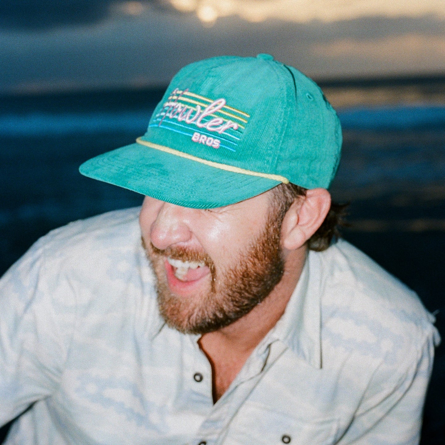 Howler Beach Club Snapback: Teal Corduroy