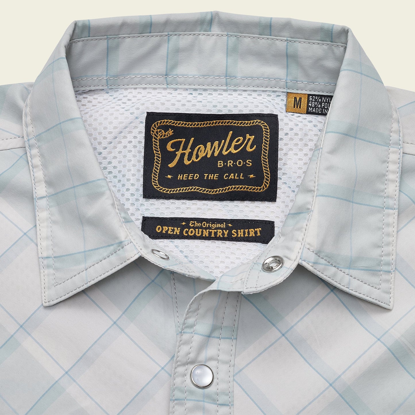 Open Country Tech Shirt - Braden Plaid: Chalk