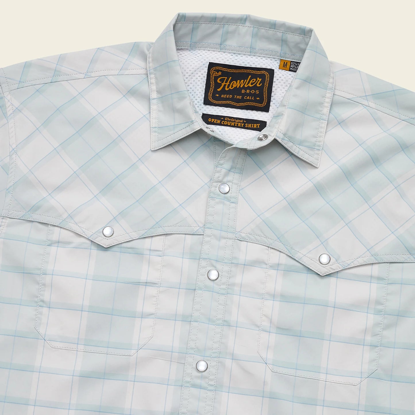 Open Country Tech Shirt - Braden Plaid: Chalk