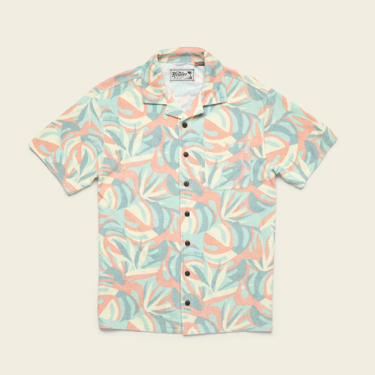 Palapa Terry Shirt: Monstera Mash : Sherbet