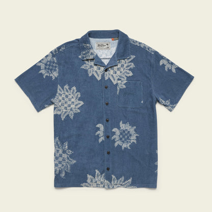 Palapa Terry Shirt: Sunflower Pixels : Postal Blue