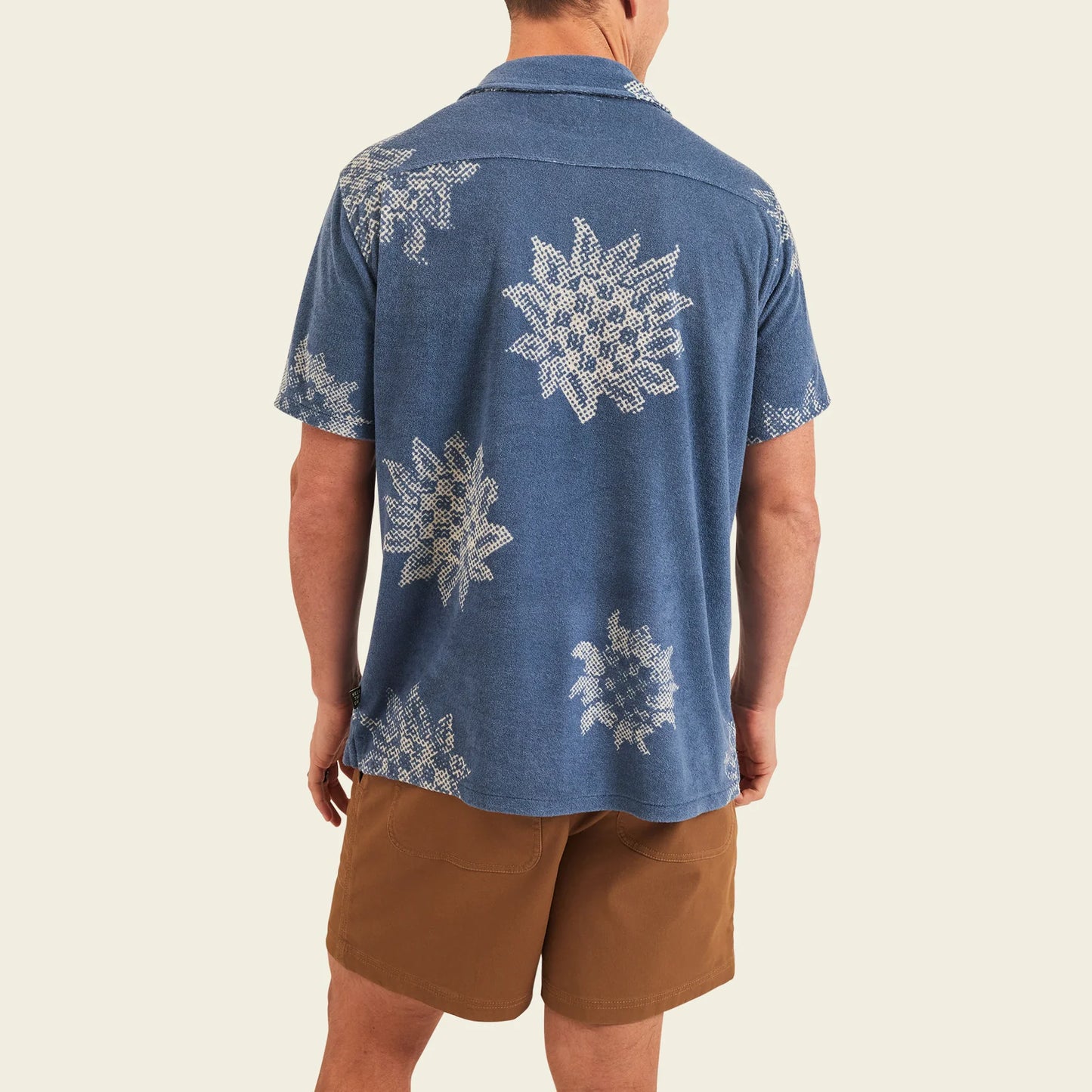 Palapa Terry Shirt: Sunflower Pixels : Postal Blue